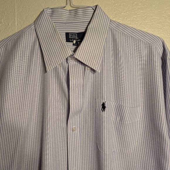 Polo by Ralph Lauren Men's Blue Striped Shirt Size Xxl Pre-owned - Picture 7 of 14